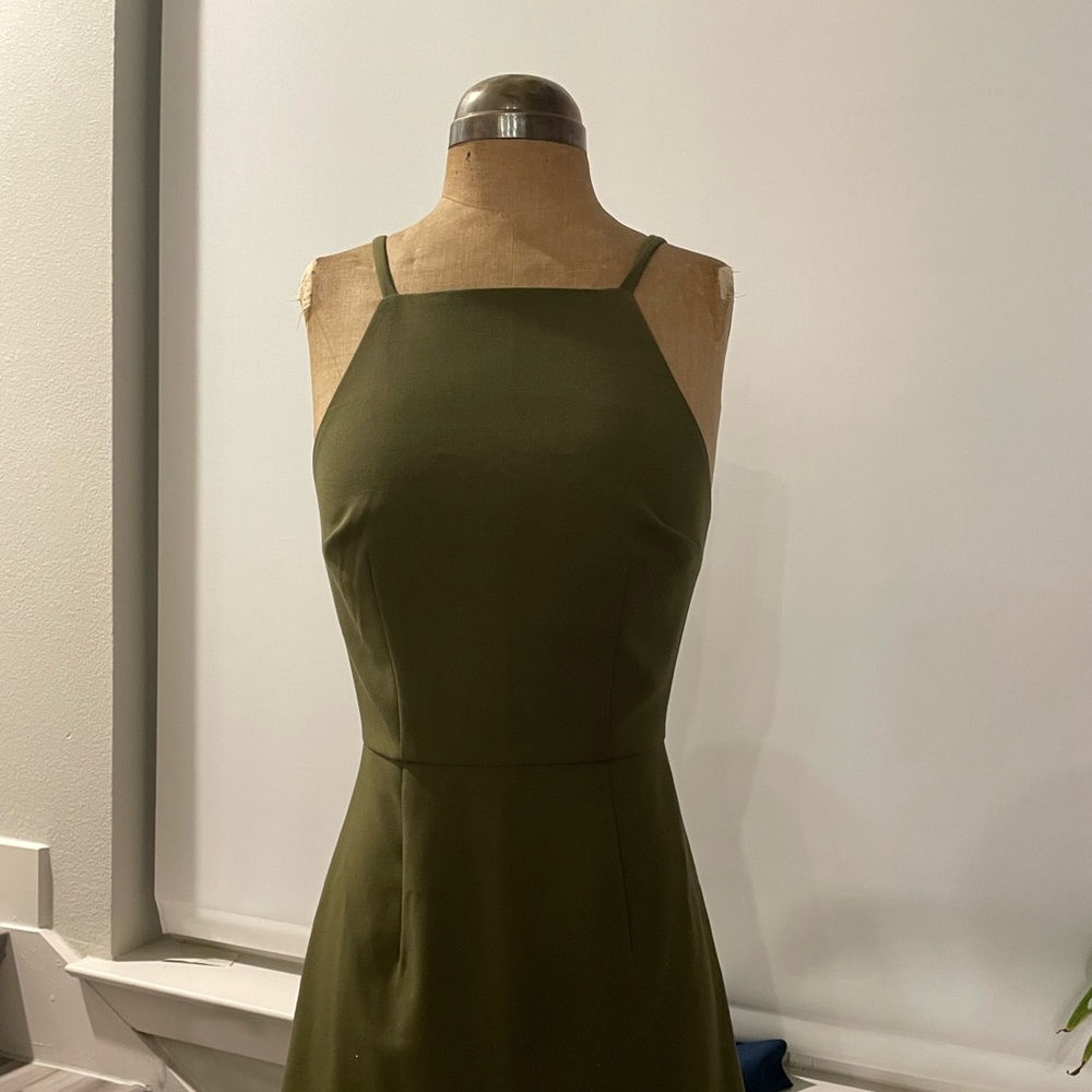 Green French Connection Square Neck Dress